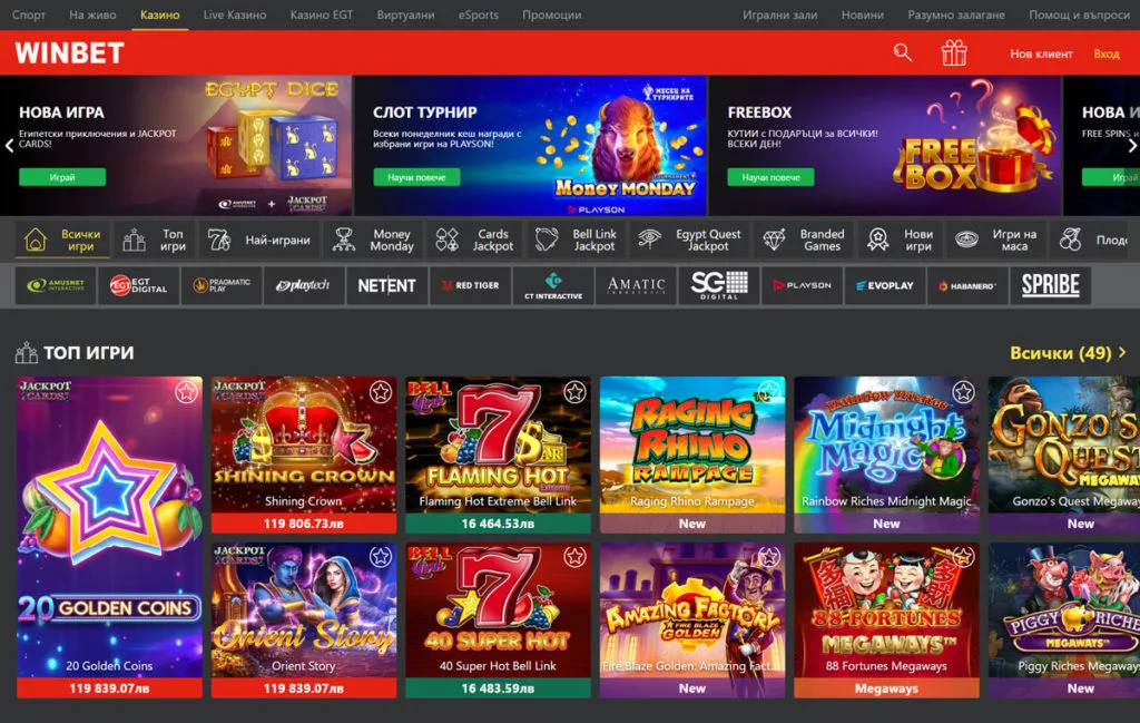 Winbet interface